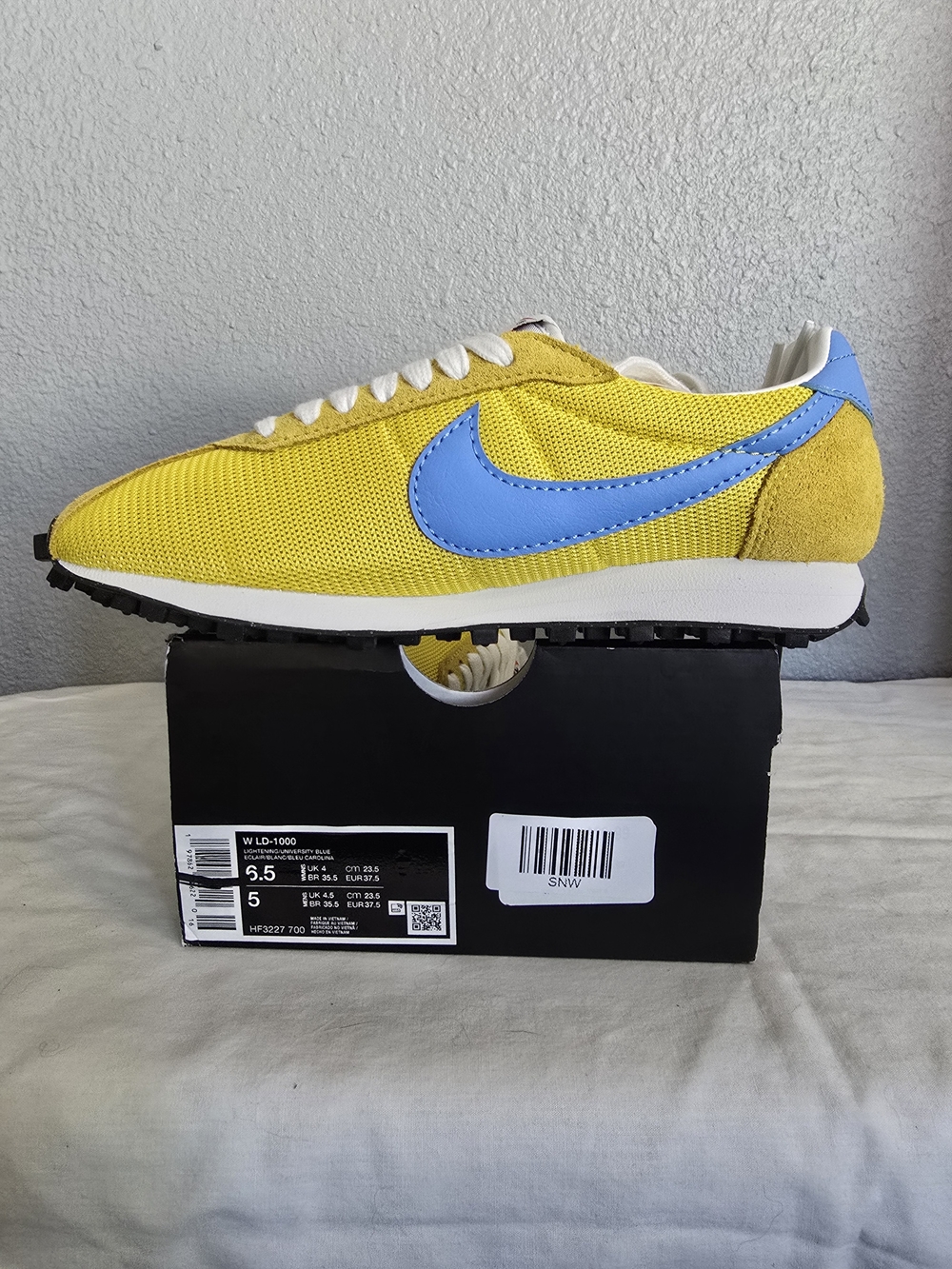 Nike LD-1000 Yellow Mesh Runner with Blue Swoosh